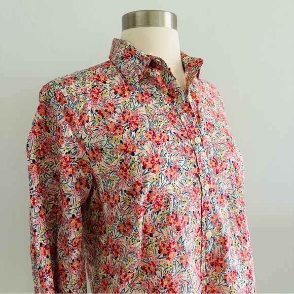 J. Crew Liberty Fabric 100% Cotton Floral Button Down Shirt 6 - Picture 4 of 7